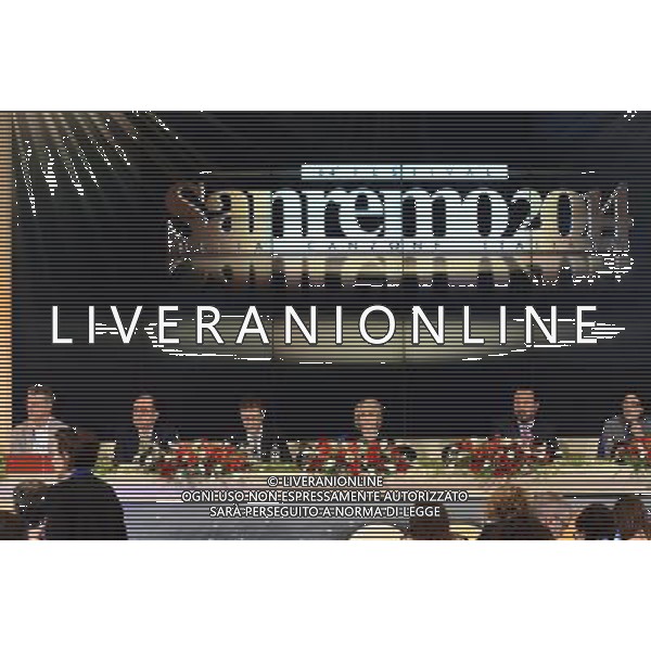 Conferenza Stampa del 64mo Festival della canzone di Sanremo (im) 17 febbraio 2014 Nella foto: Fabio Fazio con Luciana Littizzetto ©Gazzaniga/AGENZIA ALDO LIVERANI SAS