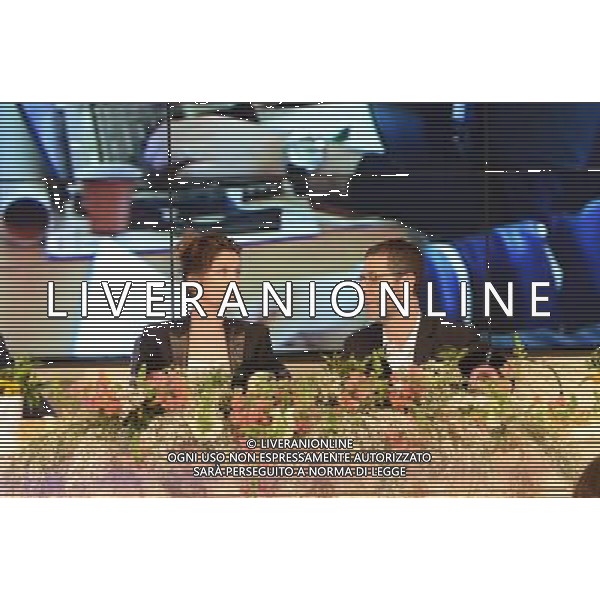 64ma edizione del Festival di Sanremo 18 febbraio 2014 Nella foto: Laetitia Casta e Fabio Fazio in conferenza stampa ©gazzaniga/AGENZIA ALDO LIVERANI SAS