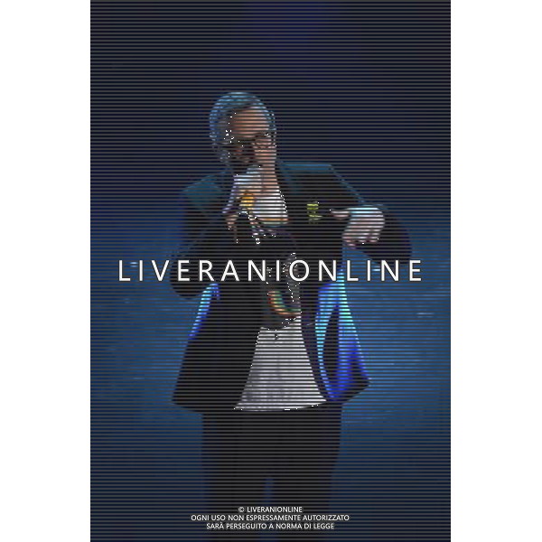 Festival di Sanremo Nella foto: Frankie Hi-NRG MC Prima Serata 64mo Festival della Canzone Italiana di Sanremo 18 febbraio 2014 ©gazzaniga/AGENZIA ALDO LIVERANI SAS