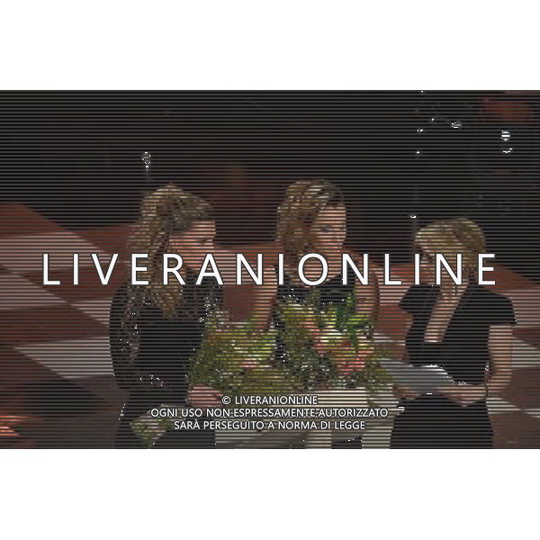 Festival di Sanremo Nella foto: Luciana Littizzetto,Tania Cagnotto,Francesca Dallape\' Prima Serata 64mo Festival della Canzone Italiana di Sanremo 18 febbraio 2014 ©gazzaniga/AGENZIA ALDO LIVERANI SAS