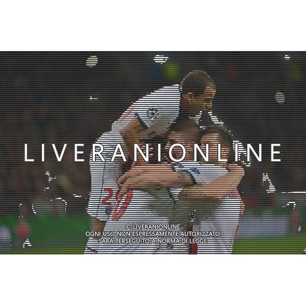 Joie Zlatan IBRAHIMOVIC / Marco VERRATTI - 18.02.2014 - Bayer Leverkusen / Paris Saint Germain - 1/8emeFinale Aller Ligue des Champions - Photo : Dave Winter / Icon Sport AG ALDO LIVERANI SAS ONLY ITALY