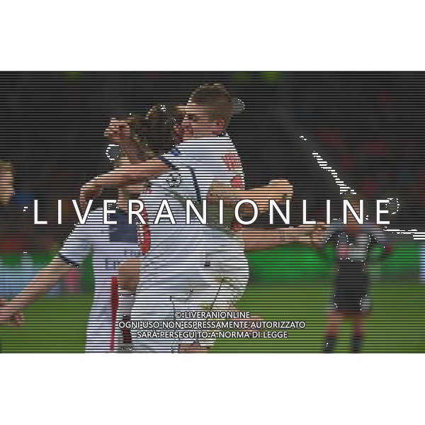 Joie Zlatan IBRAHIMOVIC / Marco VERRATTI - 18.02.2014 - Bayer Leverkusen / Paris Saint Germain - 1/8emeFinale Aller Ligue des Champions - Photo : Dave Winter / Icon Sport AG ALDO LIVERANI SAS ONLY ITALY