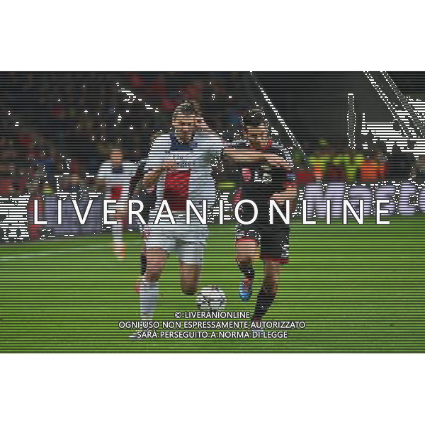 Zlatan IBRAHIMOVIC / Emir SPAHIC - 18.02.2014 - Bayer Leverkusen / Paris Saint Germain - 1/8emeFinale Aller Ligue des Champions - Photo : Dave Winter / Icon Sport AG ALDO LIVERANI SAS ONLY ITALY
