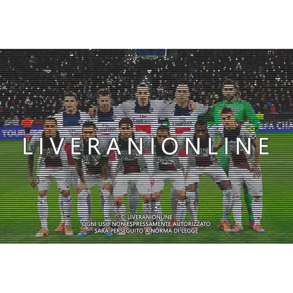 Equipe du PSG - 18.02.2014 - Bayer Leverkusen / Paris Saint Germain - 1/8emeFinale Aller Ligue des Champions - Photo : Dave Winter / Icon Sport AG ALDO LIVERANI SAS ONLY ITALY
