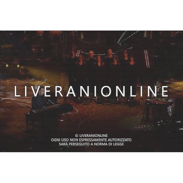 Festival di Sanremo Nella foto: Raphael Gualazzi The Bloody Beetroots Prima Serata 64mo Festival della Canzone Italiana di Sanremo 18 febbraio 2014 ©gazzaniga/AGENZIA ALDO LIVERANI SAS