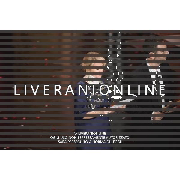 Festival di Sanremo Nella foto: Fazio Fazio,Luciano Littizzetto Prima Serata 64mo Festival della Canzone Italiana di Sanremo 18 febbraio 2014 ©gazzaniga/AGENZIA ALDO LIVERANI SAS