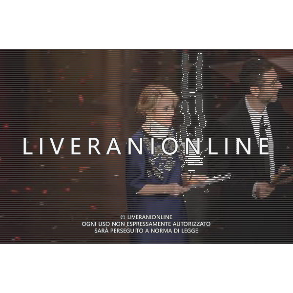 Festival di Sanremo Nella foto: Fazio Fazio, Luciano Littizzetto Prima Serata 64mo Festival della Canzone Italiana di Sanremo 18 febbraio 2014 ©gazzaniga/AGENZIA ALDO LIVERANI SAS