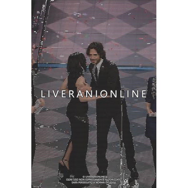 Festival di Sanremo Nella foto: marco bocci e giusy ferreri Prima Serata 64mo Festival della Canzone Italiana di Sanremo 18 febbraio 2014 ©gazzaniga/AGENZIA ALDO LIVERANI SAS