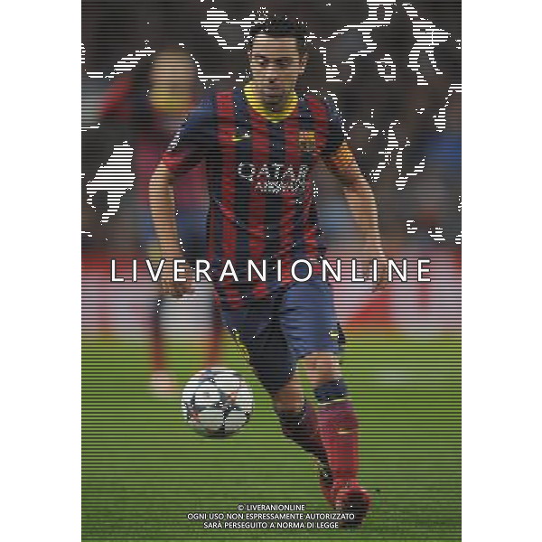 XAVI BARCELONA FC MANCHESTER CITY V BARCELONA FC, CHAMPIONS LEAGUE ETIHAD STADIUM, MANCHESTER, ENGLAND 18 February 2014 GAT78692 MANCHESTER CITY V BARCELONA FC CHAMPIONS LEAGUE 1ST LEG 18/02/14 WARNING! This Photograph May Only Be Used For Newspaper And/Or Magazine Editorial Purposes. May Not Be Used For Publications Involving 1 player, 1 Club Or 1 Competition Without Written Authorisation From Football DataCo Ltd. For Any Queries, Please Contact Football DataCo Ltd on +44 (0) 207 864 9121 AG ALDO LIVERANI SAS ONLY ITALY