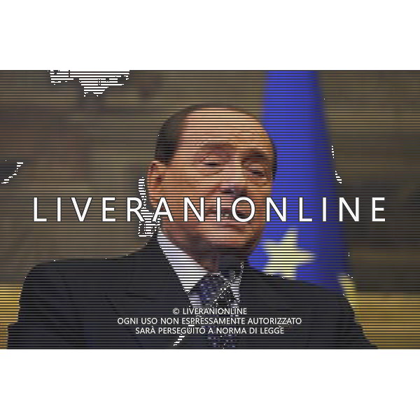 Roma - 19/02/2014 - Montecitorio - Sala Aldo Moro - Consultazioni del Presidente del consiglio designato - nella foto: Silvio Berlusconi / Ph. Fabrizio Corradetti - Ag. Aldo Liverani Sas