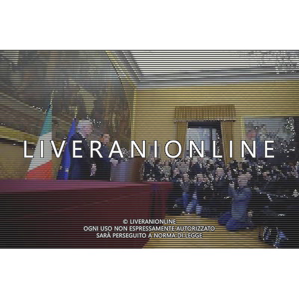 Roma - 19/02/2014 - Montecitorio - Sala Aldo Moro - Consultazioni del Presidente del consiglio designato - nella foto: Silvio Berlusconi durante il suo intervento dopo il colloquio con Matteo Renzi / Ph. Fabrizio Corradetti - Ag. Aldo Liverani Sas