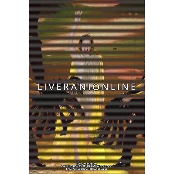 Prima Serata 64mo Festival della Canzone Italiana di Sanremo 18 febbraio 2014 Nella foto: il balletto di Laetitia Casta ©gazzaniga/AGENZIA ALDO LIVERANI SAS