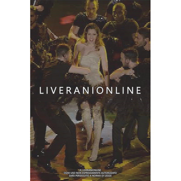 Prima Serata 64mo Festival della Canzone Italiana di Sanremo 18 febbraio 2014 Nella foto: il balletto di Laetitia Casta ©gazzaniga/AGENZIA ALDO LIVERANI SAS