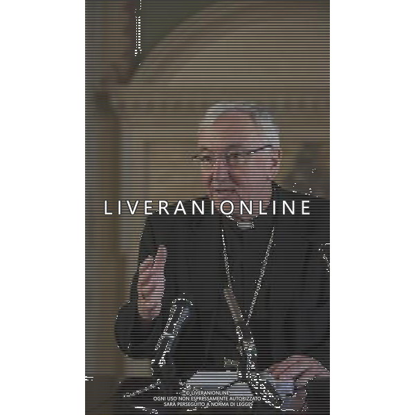 Archbishop of Westminster Vincent Nichols, Cardinal-designate speaks to the media about his forthcoming Consistory, at which he will be made a Cardinal by Pope Francis. Archbishop House, Westminster, London ©PHOTOSHOT/AGENZIA ALDO LIVERANI SAS - ITALY ONLY - EDITORIAL USE ONLY - Arcivescovo di Westminster Vincent Nichols