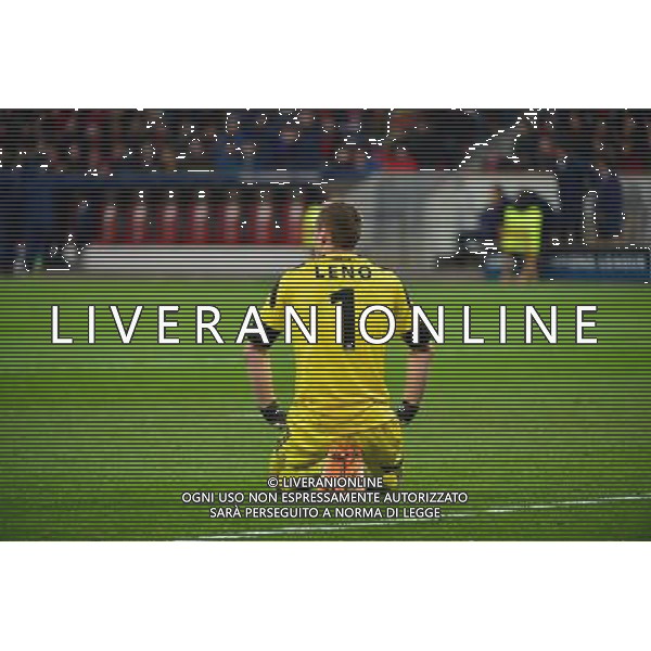 Deception Bernd LENO - 18.02.2014 - Bayer Leverkusen / Paris Saint Germain - 1/8emeFinale Aller Ligue des Champions - Photo : Dave Winter / Icon Sport AG ALDO LIVERANI SAS ONLY ITALY
