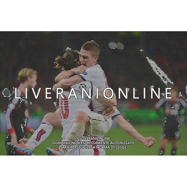Joie Zlatan IBRAHIMOVIC / Marco VERRATTI - 18.02.2014 - Bayer Leverkusen / Paris Saint Germain - 1/8emeFinale Aller Ligue des Champions - Photo : Dave Winter / Icon Sport AG ALDO LIVERANI SAS ONLY ITALY