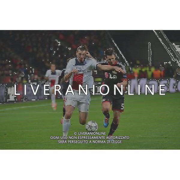 Zlatan IBRAHIMOVIC / Emir SPAHIC - 18.02.2014 - Bayer Leverkusen / Paris Saint Germain - 1/8emeFinale Aller Ligue des Champions - Photo : Dave Winter / Icon Sport AG ALDO LIVERANI SAS ONLY ITALY