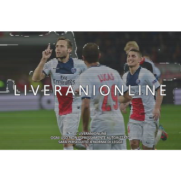 Joie Yohan CABAYE - 18.02.2014 - Bayer Leverkusen / Paris Saint Germain - 1/8emeFinale Aller Ligue des Champions - Photo : Dave Winter / Icon Sport AG ALDO LIVERANI SAS ONLY ITALY