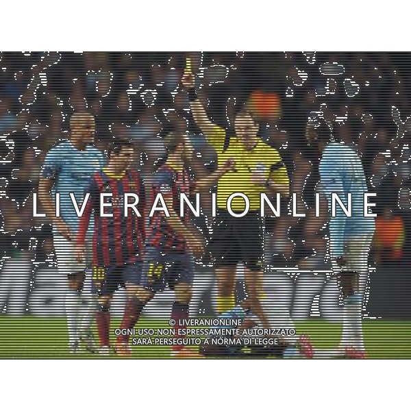 VINCENT KOMPANY, LIONEL MESSI, JAVIER MASCHERANO, JONAS ERIKSSON, FERNANDINHO, YAYA TOURE MANCHESTER CITY V BARCELONA FC MANCHESTER CITY V BARCELONA FC, CHAMPIONS LEAGUE ETIHAD STADIUM, MANCHESTER, ENGLAND 18 February 2014 GAT78741 CHAMPIONS LEAGUE 1ST LEG 18/02/14 WARNING! This Photograph May Only Be Used For Newspaper And/Or Magazine Editorial Purposes. May Not Be Used For Publications Involving 1 player, 1 Club Or 1 Competition Without Written Authorisation From Football DataCo Ltd. For Any Queries, Please Contact Football DataCo Ltd on +44 (0) 207 864 9121 AG ALDO LIVERANI SAS ONLY ITALY