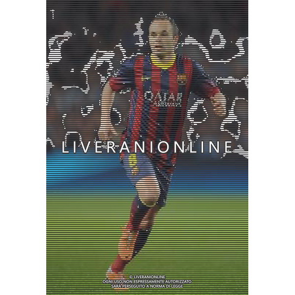ANDRES INIESTA BARCELONA FC MANCHESTER CITY V BARCELONA FC, CHAMPIONS LEAGUE ETIHAD STADIUM, MANCHESTER, ENGLAND 18 February 2014 GAT78730 MANCHESTER CITY V BARCELONA FC CHAMPIONS LEAGUE 1ST LEG 18/02/14 WARNING! This Photograph May Only Be Used For Newspaper And/Or Magazine Editorial Purposes. May Not Be Used For Publications Involving 1 player, 1 Club Or 1 Competition Without Written Authorisation From Football DataCo Ltd. For Any Queries, Please Contact Football DataCo Ltd on +44 (0) 207 864 9121 AG ALDO LIVERANI SAS ONLY ITALY