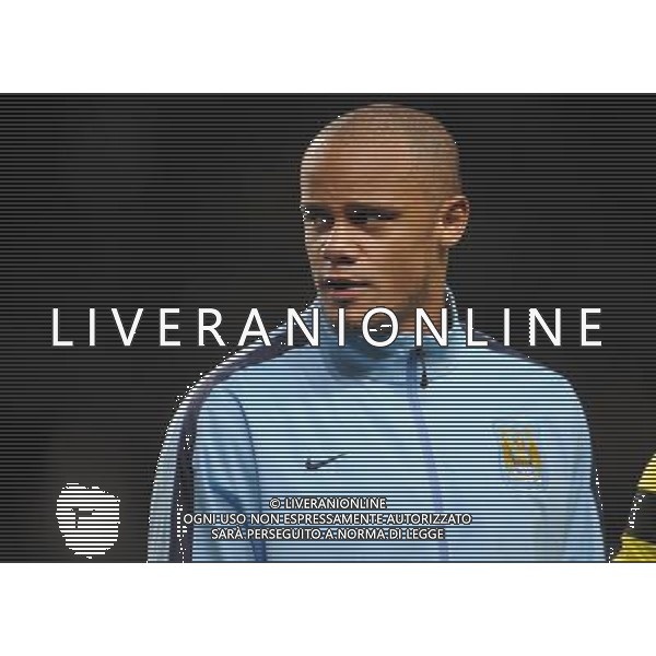 VINCENT KOMPANY MANCHESTER CITY FC MANCHESTER CITY V BARCELONA FC, CHAMPIONS LEAGUE ETIHAD STADIUM, MANCHESTER, ENGLAND 18 February 2014 GAT78705 MANCHESTER CITY V BARCELONA FC CHAMPIONS LEAGUE 1ST LEG 18/02/14 WARNING! This Photograph May Only Be Used For Newspaper And/Or Magazine Editorial Purposes. May Not Be Used For Publications Involving 1 player, 1 Club Or 1 Competition Without Written Authorisation From Football DataCo Ltd. For Any Queries, Please Contact Football DataCo Ltd on +44 (0) 207 864 9121 AG ALDO LIVERANI SAS ONLY ITALY