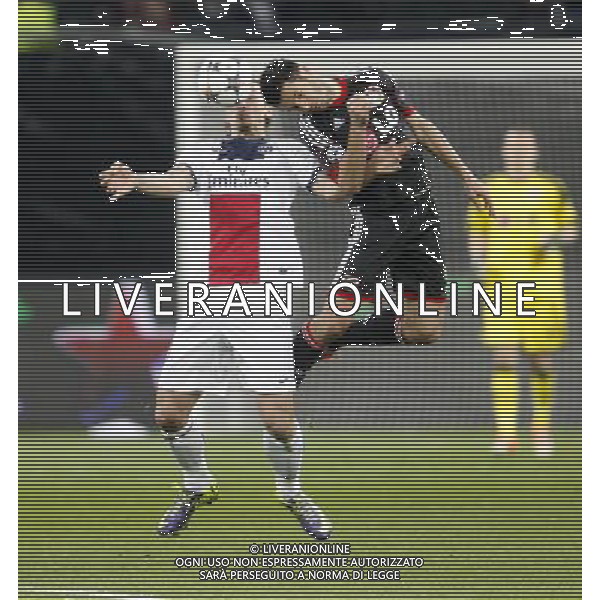 Championsleague, Bayer Leverkusen vs. Paris St. Germain, 18.02.14 Emir Spahic (Leverkusen) gegen Zlatan Ibrahimovic (Paris) Hasan Bratic;Koblenzerstr.3;56412 Nentershausen;Tel.:0172-2733357; hb-press-agency@t-online.de;http://www.uptodate-bildagentur.de; Veroeffentlichung gem. AGB - Stand 09.2006; Foto ist Honorarpflichtig zzgl. 7% Ust.; Steuer-Nr.: 30 807 6032 6;Finanzamt Montabaur; Nassauische Sparkasse Nentershausen; Konto 828017896, BLZ 510 500 15;SWIFT-BIC: NASS DE 55;IBAN: DE69 5105 0015 0828 0178 96; Belegexemplar erforderlich! AG ALDO LIVERANI SAS ONLY ITALY
