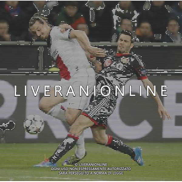 Championsleague, Bayer Leverkusen vs. Paris St. Germain, 18.02.14 Emir Spahic (Leverkusen) gegen Zlatan Ibrahimovic (Paris) Hasan Bratic;Koblenzerstr.3;56412 Nentershausen;Tel.:0172-2733357; hb-press-agency@t-online.de;http://www.uptodate-bildagentur.de; Veroeffentlichung gem. AGB - Stand 09.2006; Foto ist Honorarpflichtig zzgl. 7% Ust.; Steuer-Nr.: 30 807 6032 6;Finanzamt Montabaur; Nassauische Sparkasse Nentershausen; Konto 828017896, BLZ 510 500 15;SWIFT-BIC: NASS DE 55;IBAN: DE69 5105 0015 0828 0178 96; Belegexemplar erforderlich! AG ALDO LIVERANI SAS ONLY ITALY