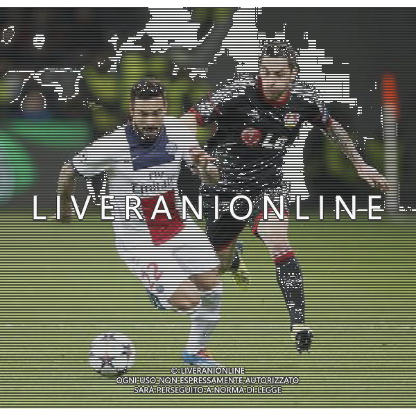Championsleague, Bayer Leverkusen vs. Paris St. Germain, 18.02.14 Roberto Hilbert (Leverkusen) gegen Ezequiel Lavezzi (Paris) Hasan Bratic;Koblenzerstr.3;56412 Nentershausen;Tel.:0172-2733357; hb-press-agency@t-online.de;http://www.uptodate-bildagentur.de; Veroeffentlichung gem. AGB - Stand 09.2006; Foto ist Honorarpflichtig zzgl. 7% Ust.; Steuer-Nr.: 30 807 6032 6;Finanzamt Montabaur; Nassauische Sparkasse Nentershausen; Konto 828017896, BLZ 510 500 15;SWIFT-BIC: NASS DE 55;IBAN: DE69 5105 0015 0828 0178 96; Belegexemplar erforderlich! AG ALDO LIVERANI SAS ONLY ITALY