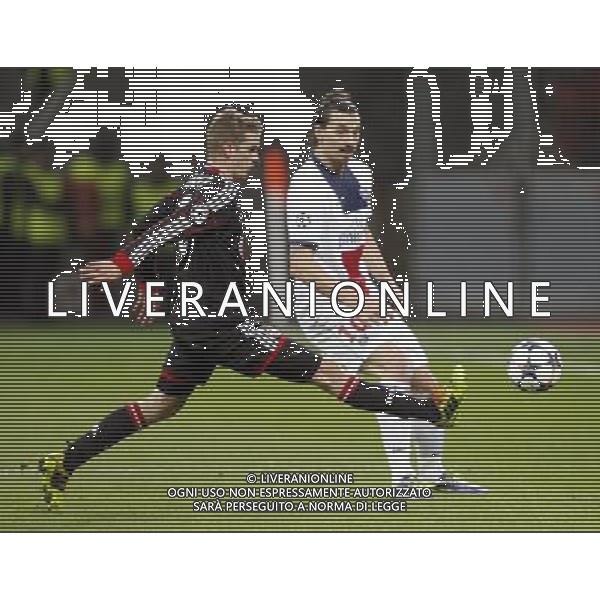 Championsleague, Bayer Leverkusen vs. Paris St. Germain, 18.02.14 Lars Bender (Leverkusen) gegen Zlatan Ibrahimovic (Paris) Hasan Bratic;Koblenzerstr.3;56412 Nentershausen;Tel.:0172-2733357; hb-press-agency@t-online.de;http://www.uptodate-bildagentur.de; Veroeffentlichung gem. AGB - Stand 09.2006; Foto ist Honorarpflichtig zzgl. 7% Ust.; Steuer-Nr.: 30 807 6032 6;Finanzamt Montabaur; Nassauische Sparkasse Nentershausen; Konto 828017896, BLZ 510 500 15;SWIFT-BIC: NASS DE 55;IBAN: DE69 5105 0015 0828 0178 96; Belegexemplar erforderlich! AG ALDO LIVERANI SAS ONLY ITALY