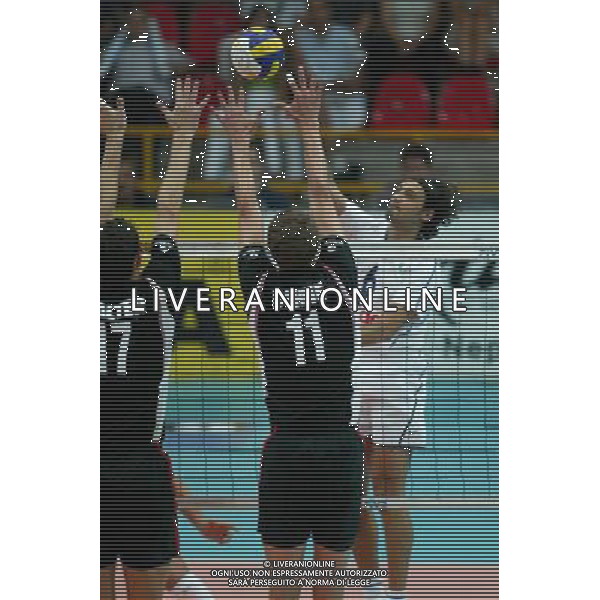 VERONA 29/06/2003 VOLLEYBALL WORLD LEAGUE 2003 ITALIA-GERMANIA NELLA FOTO:SAMUELE PAPI E DEHNE FRANK FOTO PAOLA GARBUIO