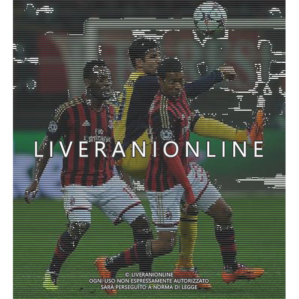 UEFA Champions League 2013/2014 Ottavi di Finale Andata Milano - 19.02.2014 Milan-Atletico Madrid Nella Foto:diego costa fra essien e emanuelson /Ph.Vitez-Ag. Aldo Liverani