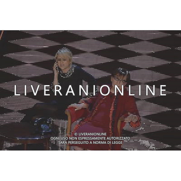 Seconda Serata 64mo Festival della Canzone Italiana di Sanremo 19 febbraio 2014 Nella foto: Luciana Littizzetto con franca valeri ©gazzaniga/AGENZIA ALDO LIVERANI SAS