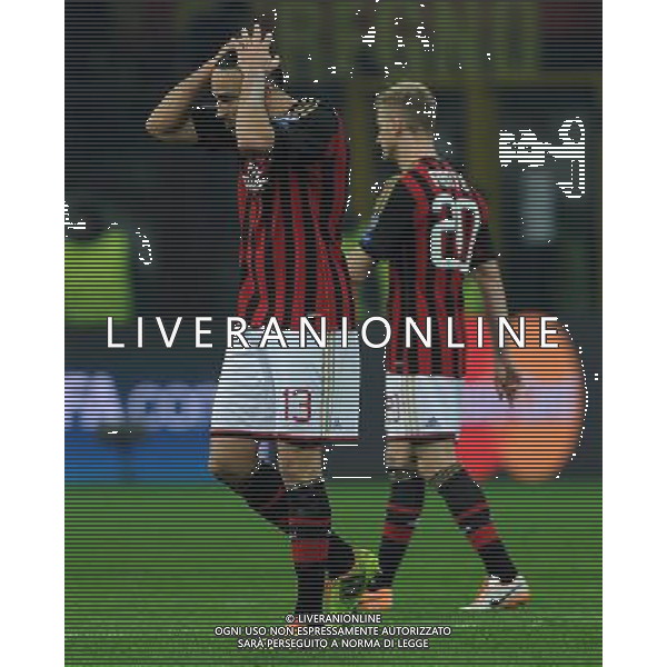 UEFA Champions League 2013/2014 Ottavi di Finale Andata Milano - 19.02.2014 Milan-Atletico Madrid Nella Foto:delusione rami /Ph.Vitez-Ag. Aldo Liverani