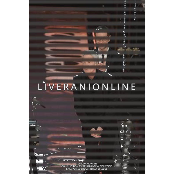 Seconda Serata 64mo Festival della Canzone Italiana di Sanremo 19 febbraio 2014 Nella foto: Claudio Baglioni con fabio fazio ©gazzaniga/AGENZIA ALDO LIVERANI SAS