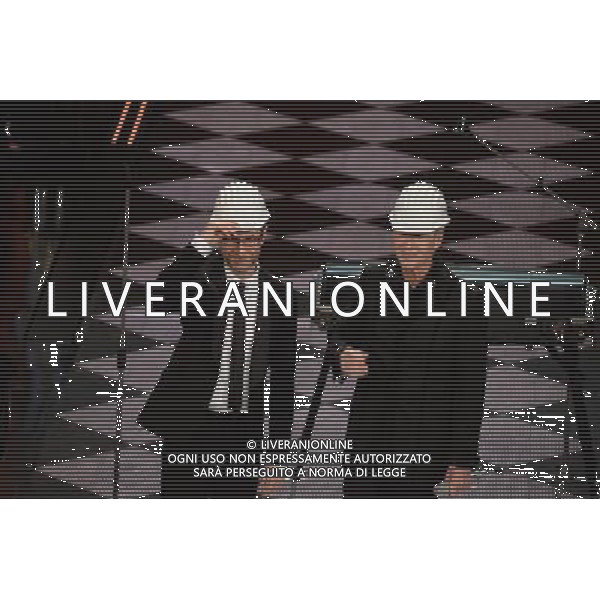 Seconda Serata 64mo Festival della Canzone Italiana di Sanremo 19 febbraio 2014 Nella foto: Fabio Fazio e Caludio Baglioni ©gazzaniga/AGENZIA ALDO LIVERANI SAS