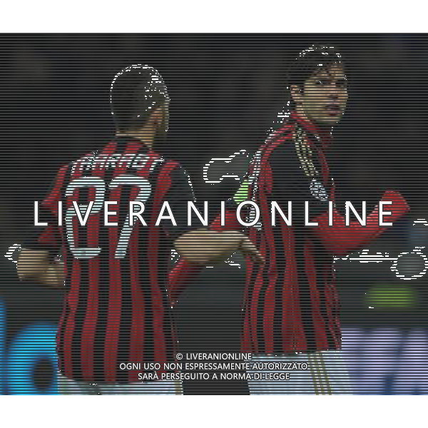 UEFA Champions League 2013/2014 Ottavi di Finale Andata Milano - 19.02.2014 Milan-Atletico Madrid Nella Foto:Kaka\' Ricardo-Taarabt Adel /Ph.Vitez-Ag. Aldo Liverani