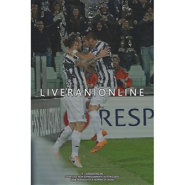2014 Â© Matteo Bottanelli - Turin 20/02/14 - Football - Uefa Europa League - Round of 32 - Juventus Trazbonspor - shown in the picture: goal Pablo Osvaldo AG ALDO LIVERANI SAS