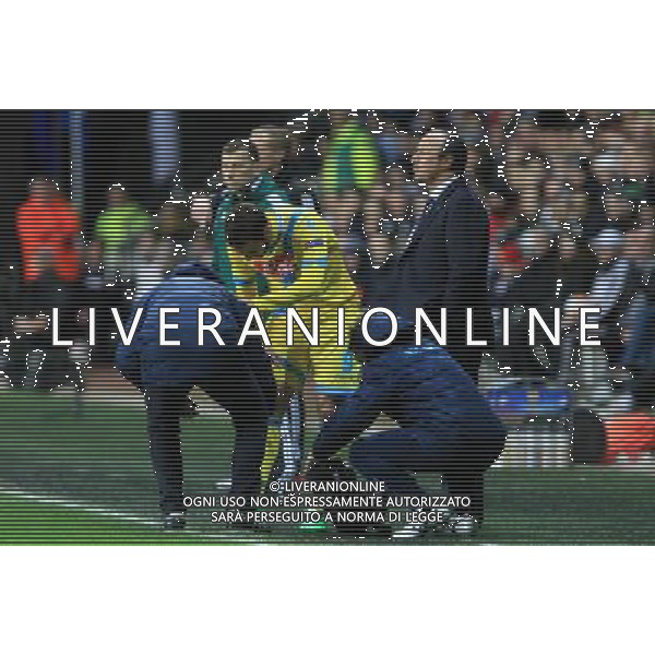 SWANSEA, NAPOLI EUROPA LEAGUE NELLA FOTO: INFORTUNIO BENITEZ FOTO MOSCA- AG.LIVERANI