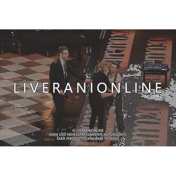 64mo Festival della Canzone Italiana di Sanremo 20 febbraio 2014 Nella foto: Dergin Tokmak con Fabio Fazio e Luciana Littizzetto ©gazzaniga/AGENZIA ALDO LIVERANI SAS