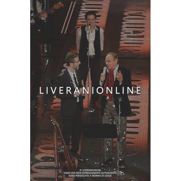 64mo Festival della Canzone Italiana di Sanremo 20 febbraio 2014 Nella foto: Renzo Arbore e Fabio Fazio ©gazzaniga/AGENZIA ALDO LIVERANI SAS