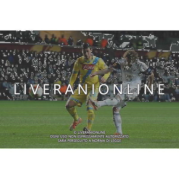 Swansea City\'s Jose Alberto Canas has a shot on goal Photo by Ian Cook/CameraSport Football - UEFA Europa League Round of 32 - Swansea City v Napoli - Thursday 20th February 2014 - The Liberty Stadium - Swansea © CameraSport - 43 Linden Ave. Countesthorpe. Leicester. England. LE8 5PG - Tel: +44 (0) 116 277 4147 - admin@camerasport.com - www.camerasport.com AG ALDO LIVERANI SAS ONLY ITALY