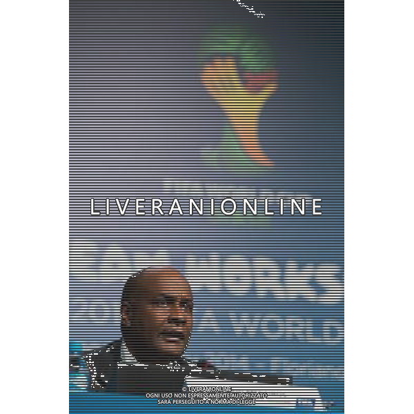 (140220) -- FLORIANOPOLIS, Feb. 20, 2014 () -- Local Organising Committee Security General Manager Hilario Medeiros attends a press conference on security preparations of 2014 FIFA World Cup in Florianopolis, Brazil, Feb. 20, 2014. (/Xu Zijian) AG ALDO LIVERANI SAS ONLY ITALY
