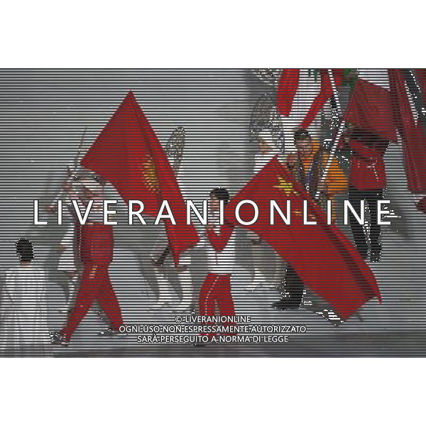 (140223) -- SOCHI, Feb. 23, 2014 () -- Liu Qiuhong (C), flag-bearer of Chinese delegation, parades into the stadium during the closing ceremony for the 22nd Winter Olympic Games in Sochi, Russia, Feb. 23, 2014. (/Wang Lili) ©photoshot/AGENZIA ALDO LIVERANI SAS - ITALY ONLY - Cerimonia di chiusura dei 22mi Giochi Olimpici Invernali Olimpiadi di Sochi, Russia 23 febbraio 2014