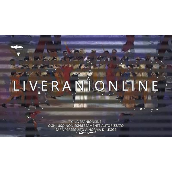 (140223) -- SOCHI, Feb. 23, 2014 () -- Photo taken on Feb. 23, 2014 shows the performance at the closing ceremony for the 22nd Winter Olympic Games in Sochi, Russia. (/Wang Lili) ©photoshot/AGENZIA ALDO LIVERANI SAS - ITALY ONLY - Cerimonia di chiusura dei 22mi Giochi Olimpici Invernali Olimpiadi di Sochi, Russia 23 febbraio 2014