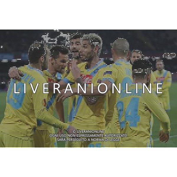 NAPOLI - SWANSEA EUEFA UROPA LEAGUE 27 FABBRAIO 2014 NELLA FOTO: ESULTANZA DOPO IL GOL DI INSIGNE ©MOSCA/AGENZIA ALDO LIVERANI SAS