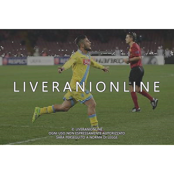 NAPOLI - SWANSEA EUEFA UROPA LEAGUE 27 FABBRAIO 2014 NELLA FOTO: ESULTANZA DOPO IL GOL DI INSIGNE ©MOSCA/AGENZIA ALDO LIVERANI SAS