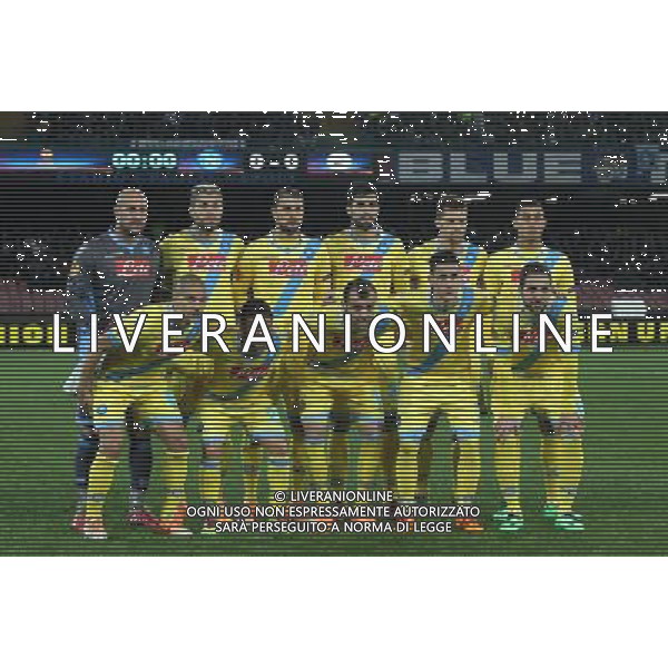 NAPOLI - SWANSEA EUEFA UROPA LEAGUE 27 FABBRAIO 2014 NELLA FOTO: FORMAZIONE SQUADRA NAPOLI ©MOSCA/AGENZIA ALDO LIVERANI SAS