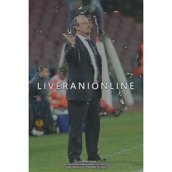 NAPOLI - SWANSEA EUEFA UROPA LEAGUE 27 FABBRAIO 2014 NELLA FOTO: RAFAEL BENITEZ ©MOSCA/AGENZIA ALDO LIVERANI SAS