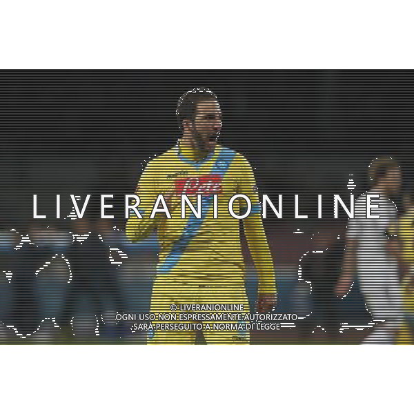 NAPOLI, SWANSEA EUROPA LEAGUE 27-02-2014 NELLA FOTO: ESULTANZA HIGUIAN FOTO MOSCA- AG.LIVERANI