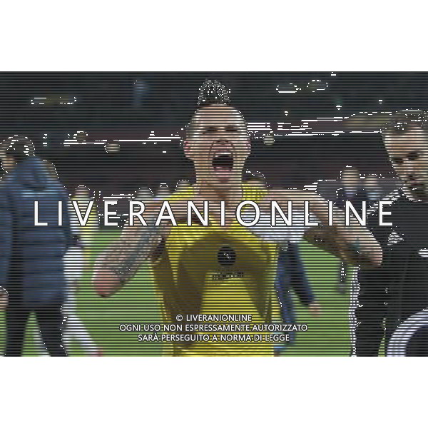NAPOLI, SWANSEA EUROPA LEAGUE 27-02-2014 NELLA FOTO: FINE GARA HAMSIK FOTO MOSCA- AG.LIVERANI